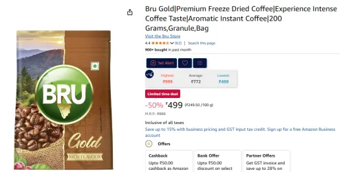 Image of Bru Gold Premium Coffee 200 Grams