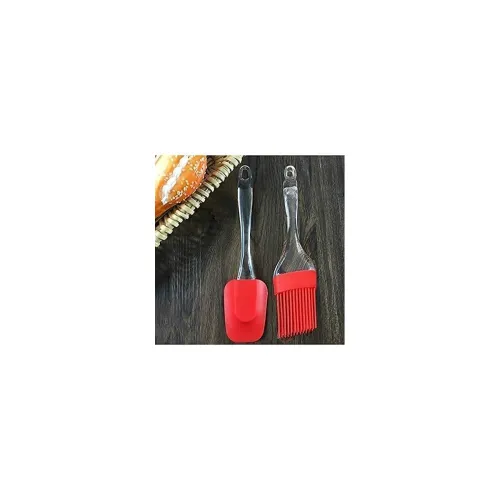 Image of Brush and Spatula Set Oil Cooking Brush for Grilling,Brush for Cooking 2-Pieces (Multicolor)