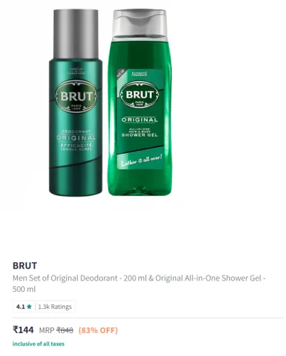 Image of BRUT Men’s Deo & Shower Gel Combo 700ml