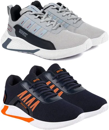 Image of BRUTON Combo Pack of 2 Trendy & Stylish Casual Shoes Sneakers For Men 