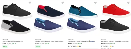 Image of Bruton Men's Combo Shoes upto 89% Discount