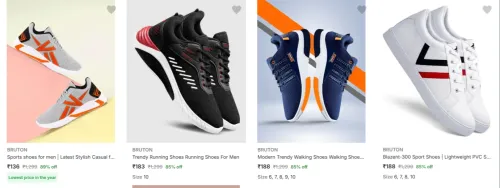 Image of BRUTON Men’s Sports Shoes starting at ₹136