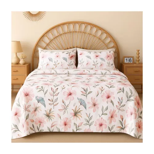 Image of BSB HOME 100% Cotton CloudTouch Double Bed Bedsheet Set 