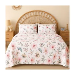 BSB HOME 100% Cotton CloudTouch Double Bed Bedsheet Set 