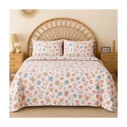 BSB HOME 100% Cotton Double Bedsheet Set with 2 Pillow Cover