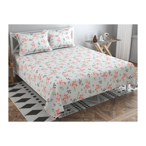 Image of BSB HOME 100% Cotton Feel Double Bed Bedsheet Set