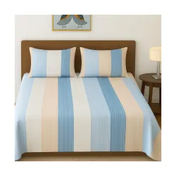 BSB HOME 100% Cotton Feel Double Bed Bedsheet Set 
