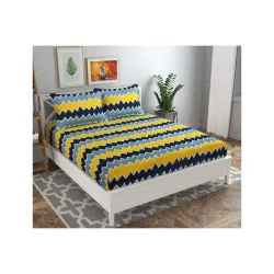 BSB HOME 120 TC Double Floral Bedsheet with 2 Pillow Covers | 110 GSM Soft Brushed Microfiber - Breathable & Wrinkle Fre