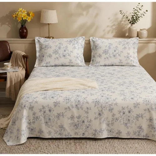 Image of BSB HOME 240 TC Cotton King Size Bedsheet