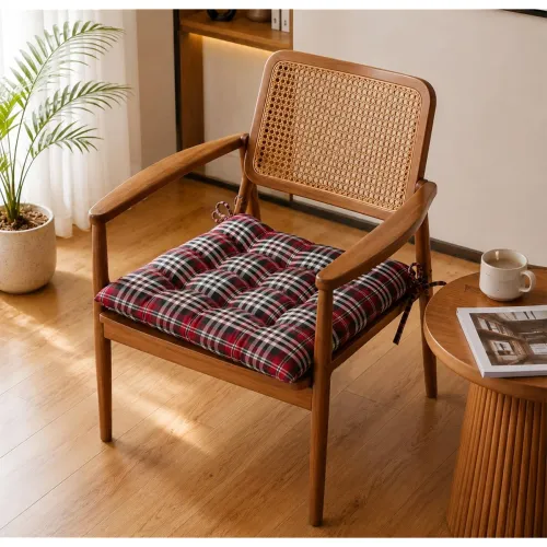 Image of BSB HOME Crimson Red Tufted Chair Cushion