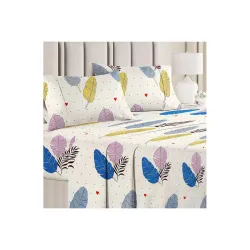 BSB HOME 100% Cotton Double Bed Bedsheet Set with 2 Pillow Covers 