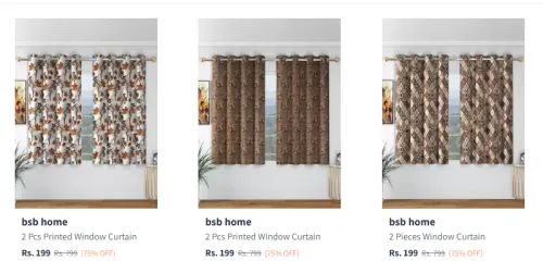 Image of Bsb Home Curtain Starting At ₹199