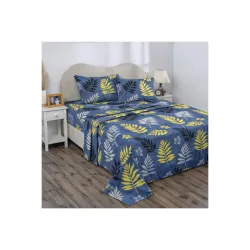 BSB HOME Double Bedsheet 144 TC Microfiber with 2 Pillow Covers Comfortable Bedding for Home 