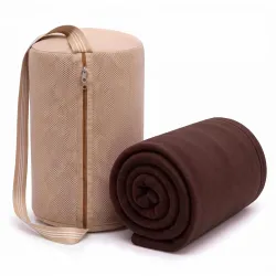 BSB HOME Flannel Fleece Blanket with Travel Duffle Storage Bag