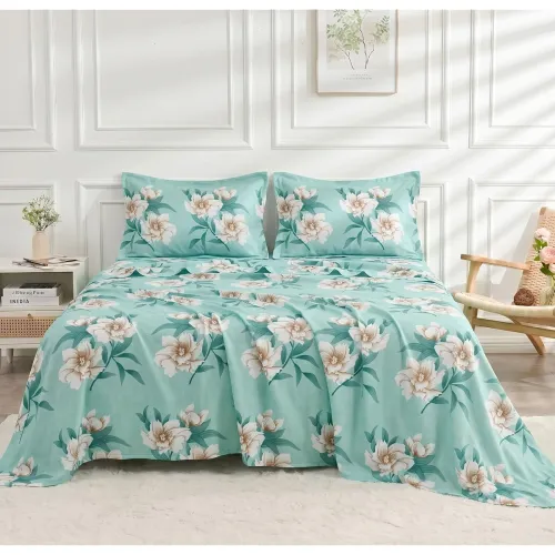 Image of BSB HOME Floral Cotton Feel Double Bedsheet