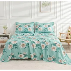 BSB HOME Floral Cotton Feel Double Bedsheet