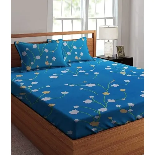 Image of BSB HOME Glace Cotton Double Bedsheet 160 TC with 2 King Size Pillow Covers