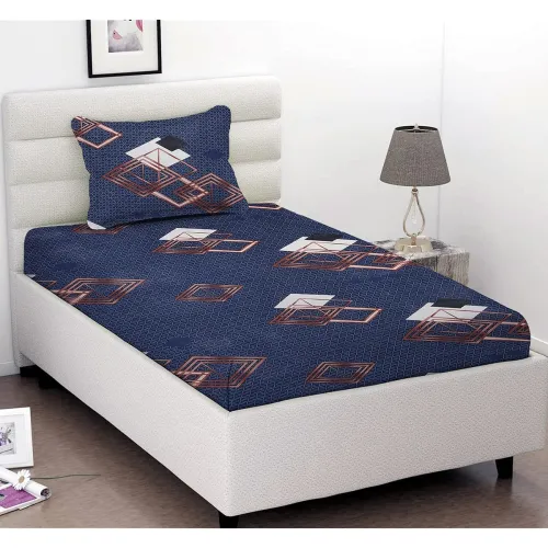 Image of BSB HOME® Kids Single Bedsheet - Blue & White