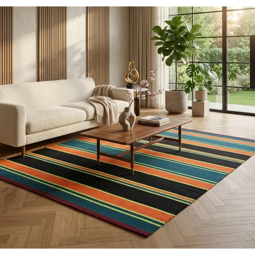 Image of BSB HOME Modern Striped Area Room Carpet (8.6 x 5.8 ft)