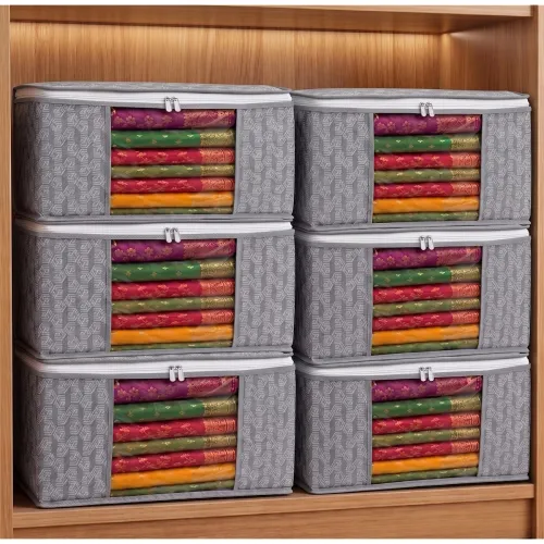 Image of BSB HOME Non-Woven Saree Cover and Clothes Storage Po6