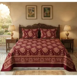 BSB HOME Premium Cotton Double Bedsheet with 2 Pillow Covers