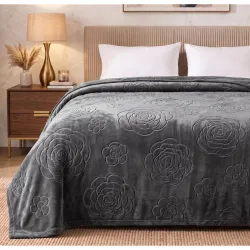 BSB HOME Premium Super Soft Cloudy Printed Double Bed Mink Blanket for Mild