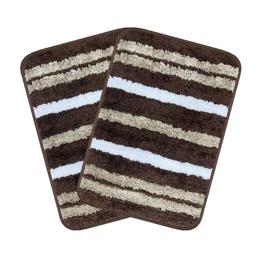 Image of BSB Home Soft Microfiber Anti-Skid Bath Mat Set 2 pc