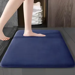 bsb home Navy Blue 1300 GSM Water Absorbent Bath Rug