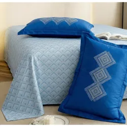 BSB HOME 180 TC Pure Cotton Double Bedsheet with 2 Contrast Pillow Covers