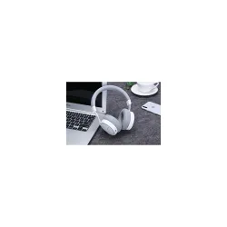 BT270 Wireless Bluetooth Headphone, Over-Ear Bluetooth Hi-Fi Stereo Earphones with Mic, Deep Bass with HD Quality Headphones, All Device Support (White)