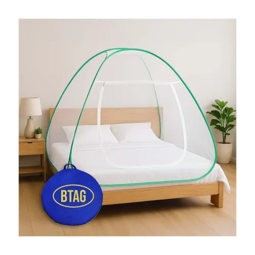 Image of BTAG Foldable Tent-Style Mosquito Net for Single Bed 6x4 Feet