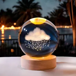 Btag Sky Ball Night Lamp with Wooden Stand