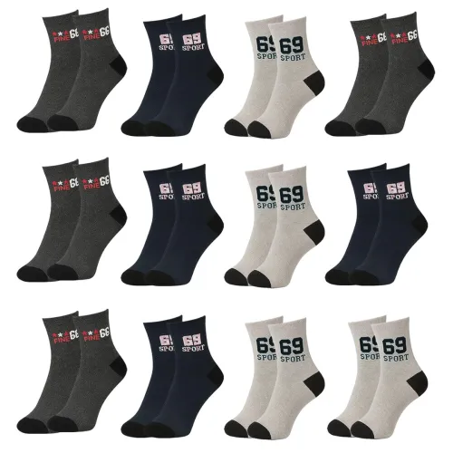 Image of Btag Sports Ankle Cotton Socks Pack of 12