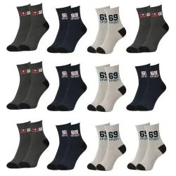 Btag Sports Ankle Cotton Socks Pack of 12