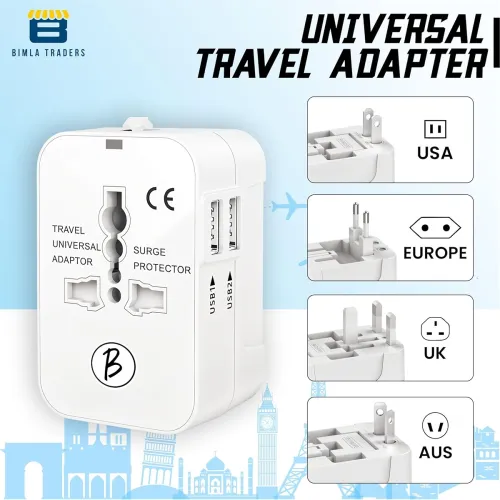 Image of Btag Universal Travel Adapter with Dual USB