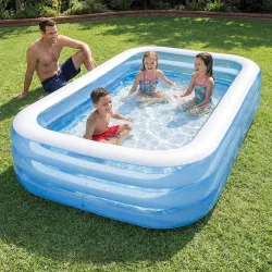 Btag Premium Inflatable Family Swimming Pool for Kids & Adults | Extra-Large 10 Feet 3-Layer Striped Bath Tub Without Pu