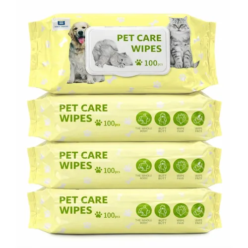 Image of Btag Pet Grooming Wipes for Dogs & Cats (14 × 18 cm) | 100 Count | pH Balanced Dry Bath | Ear, Paw & Coat Cleaning | Hyg