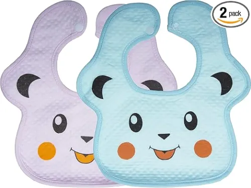 Image of BTfash Babies Soft Button bib 2Pcs