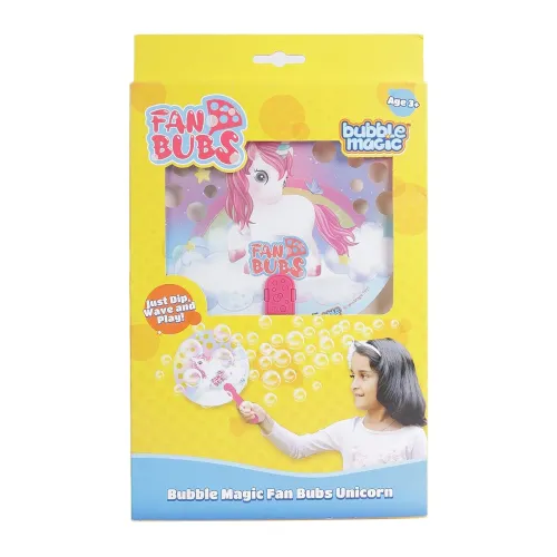 Image of Bubble Magic Fan Bubs Unicorn, Bubble Solution with Hand Fan for The Kids 3