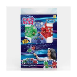 Bubble Magic Fan Bubs PJ Masks, Bubble Solution with Hand Fan for The Kids 3 Years and Above, Multicolor, (FB50009)