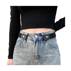 Buckle Free Elastic Belt for Women Jeans/Dresses, Ladies Belt for Jeans,Adjustable Belt for Women Jeans,Buckle-Free Invi