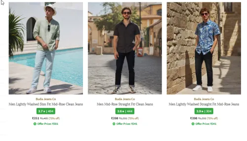 Image of Buda Jeans Co. Men Jeans Starting @ ₹351