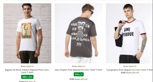 Image of BUDA JEANS CO Men's T-Shirt Upto 85% OFF