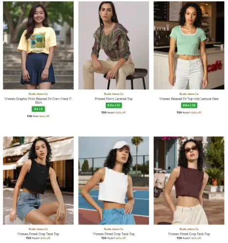Image of Buda Jeans Co women's fashion starting @ ₹49
