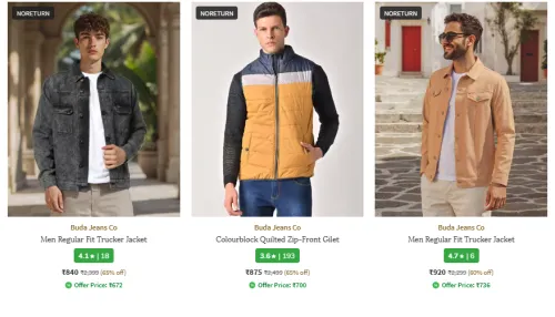 Image of Buda jeans Men Fashion Jacket Minimum 70% Discount