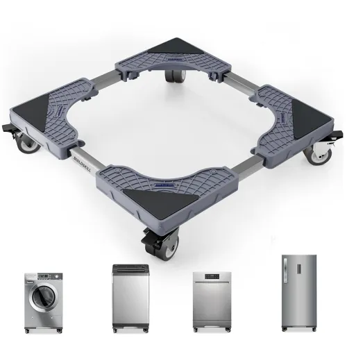 Image of BUILDSKILL Washing Machine Stand Adjustable with SS Tubes