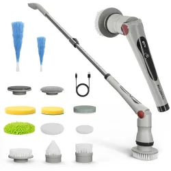 BUILDSKILL 13 in 1 Advanced Electric Spin Scrubber with LED Display