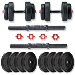 BULLAR Adjustable Dumbbells Set 8 Kg to 20 Kg with Pair of Dumbbell Rods
