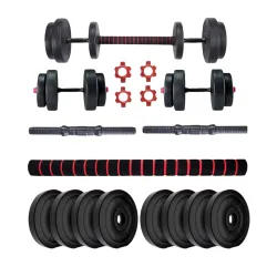 Bullar PVC Dumbbells Set and Fitness Kit for Men and Women Whole Body Workout with Connector Rod (8 Kg)