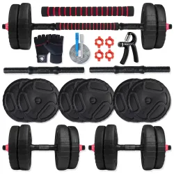 BULLAR 20Kg Adjustable Dumbbell Set with Connector Rod